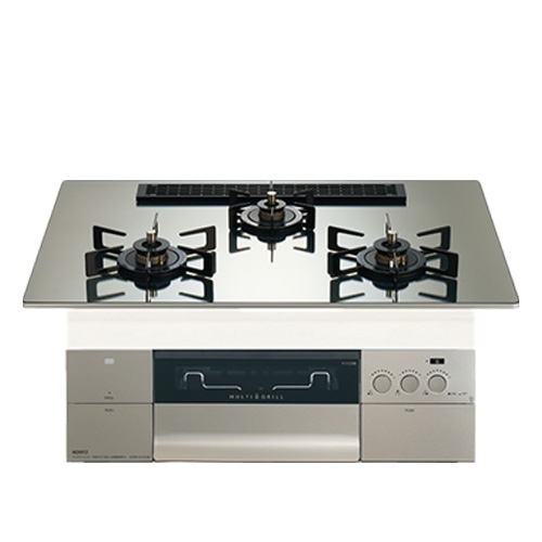 2025製3バーナーガスコンロ シルバー