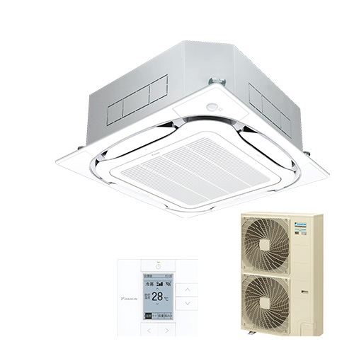 π●ダイキン 【SSRC140C】フレッシュホワイト 天井埋込カセット形 S-ラウンドフロー(センシング) ペア 5馬力 ワイヤード 三相200V FIVE STAR ZEAS ダイキン FIVE STAR ZEAS 業務用エアコン SSRC140C-F | エアコン設置