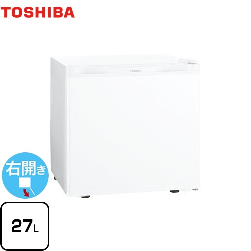 【特別配送】 東芝 冷蔵庫 1ドア冷蔵庫 右開きタイプ 容量27L ホワイト ≪GR-HB30PA-WU≫