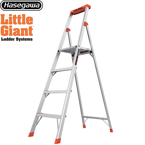 長谷川工業 Little Giant　フリップエヌライト はしご・脚立 段数：4段 最大使用質量：136kg  【特別配送】【代引不可】 ≪LG-15270≫