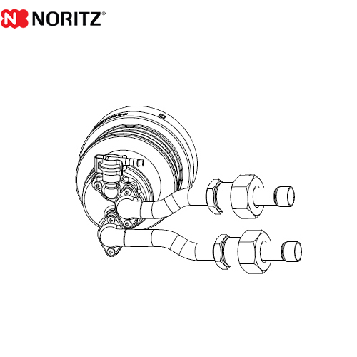 ノーリツ マイクロバブル用循環アダプター ガス給湯器部材 ロー付接続（内径φ12.8）L型（左設置） 品名コード：0707489  ≪MB2-1-TLL≫