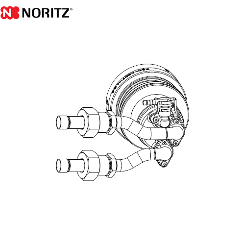 ノーリツ マイクロバブル用循環アダプター ガス給湯器部材 ロー付接続（内径φ12.8）L型（右設置） 品名コード：0707490  ≪MB2-1-TLR≫