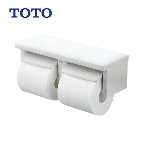 TOTO トイレオプション品 棚付二連紙巻器 紙巻器 トイレアクセサリー ホワイト ≪YH650-NW1≫